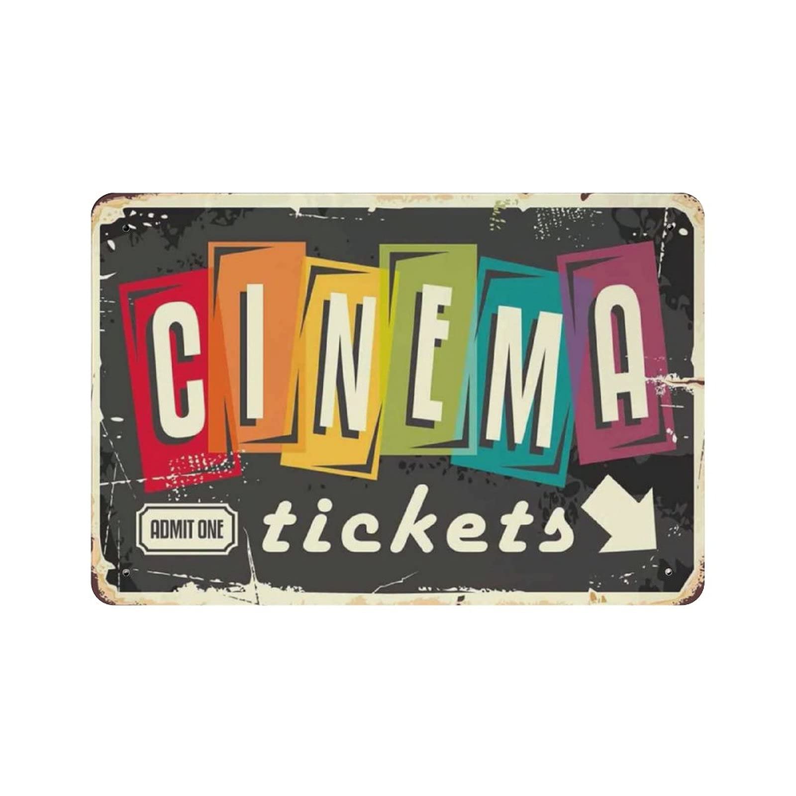 Metal Tin Sign Cinema Tickets  - đánh giá và giá Home Cinema Films