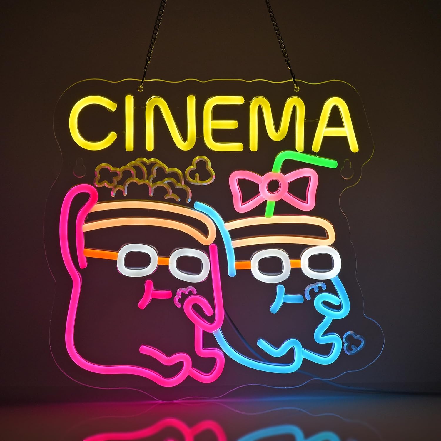 Cinema Neon Sign LED Popcorn D - đánh giá và giá Home Cinema Films