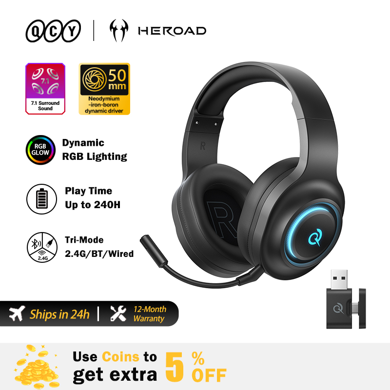 QCY Heroad V200 Gaming Headset - đánh giá và giá Soundbar Bluetooth Home