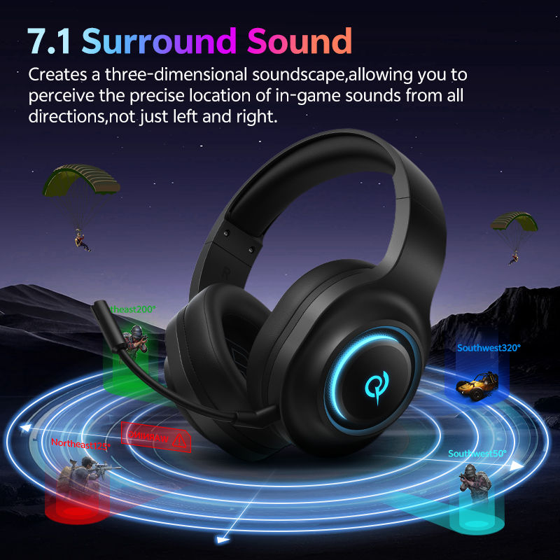 QCY Heroad V200 Gaming Headset - đánh giá và giá Soundbar Bluetooth Home