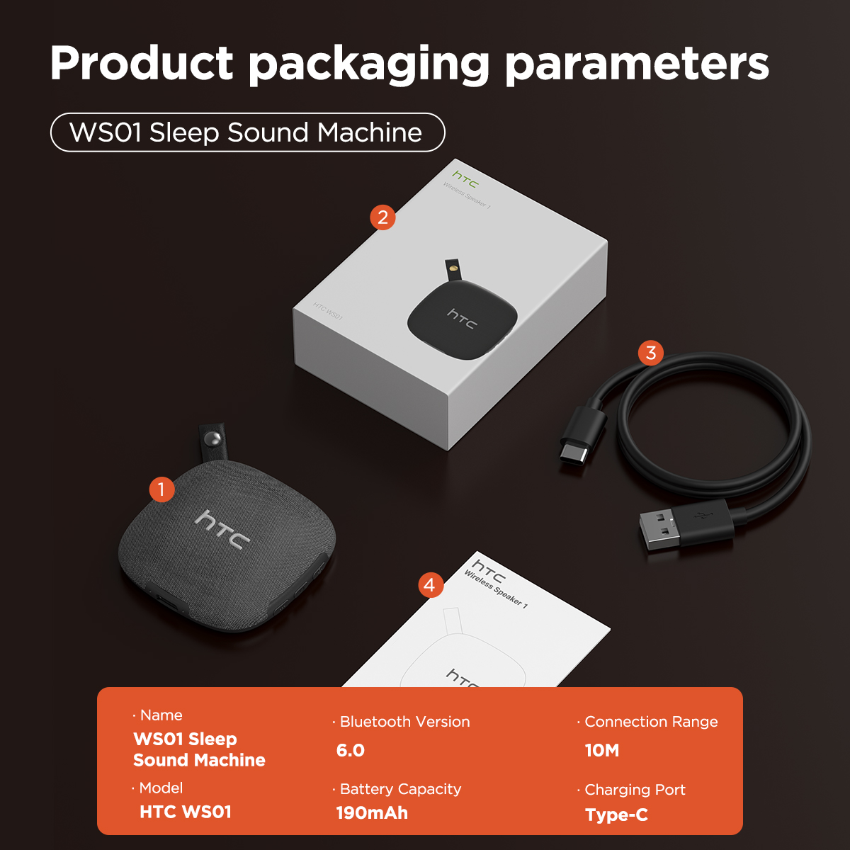 HTC WS01 Speaker Sleeping Aid  - đánh giá và giá Soundbar Bluetooth Home