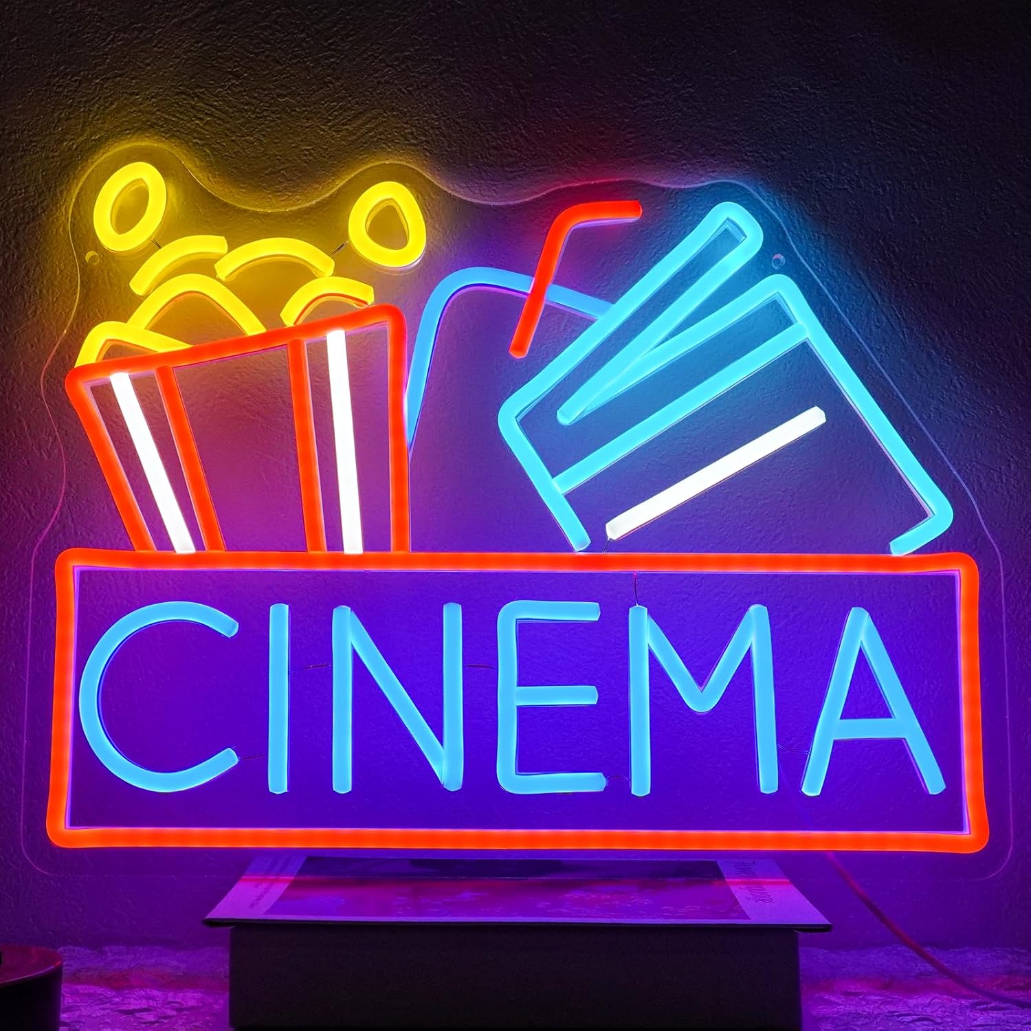 Cinema Neon Sign USB Powered L - đánh giá và giá Home Cinema Films
